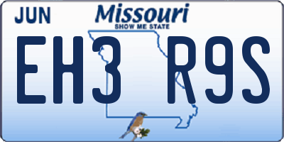MO license plate EH3R9S