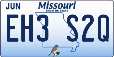MO license plate EH3S2Q