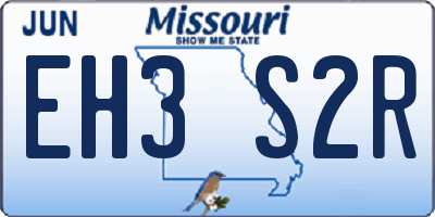 MO license plate EH3S2R