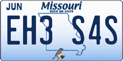 MO license plate EH3S4S