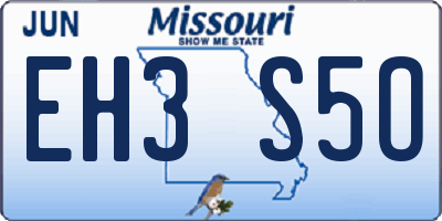 MO license plate EH3S5O
