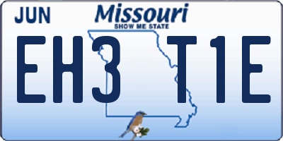 MO license plate EH3T1E