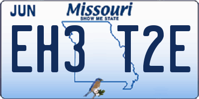 MO license plate EH3T2E