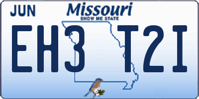 MO license plate EH3T2I