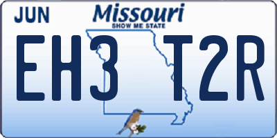 MO license plate EH3T2R
