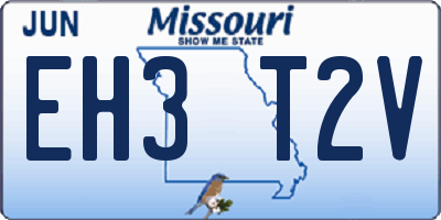 MO license plate EH3T2V