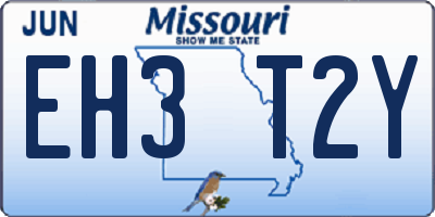 MO license plate EH3T2Y