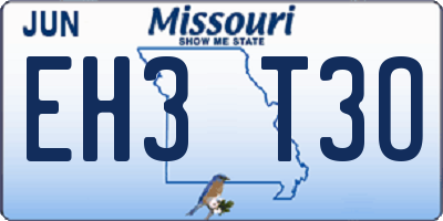 MO license plate EH3T3O