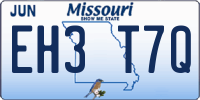 MO license plate EH3T7Q