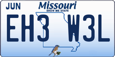 MO license plate EH3W3L