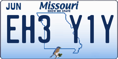 MO license plate EH3Y1Y