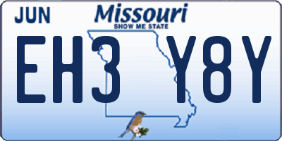 MO license plate EH3Y8Y