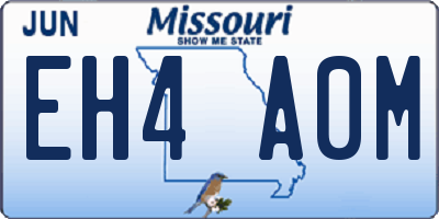 MO license plate EH4A0M