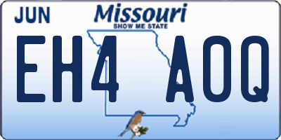 MO license plate EH4A0Q