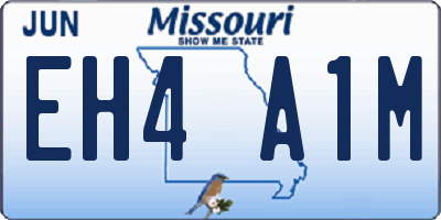 MO license plate EH4A1M