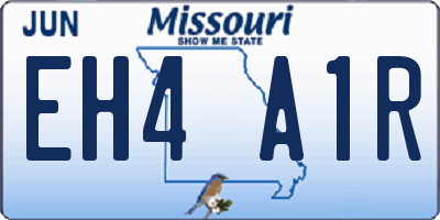 MO license plate EH4A1R