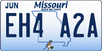 MO license plate EH4A2A