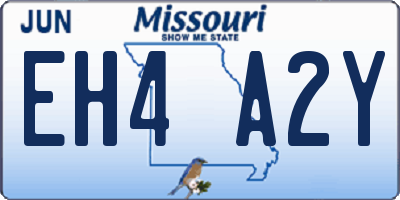MO license plate EH4A2Y