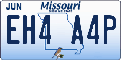 MO license plate EH4A4P