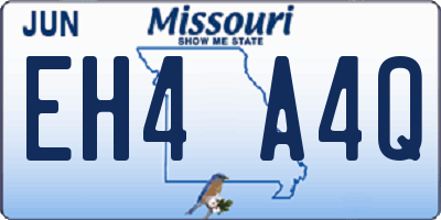 MO license plate EH4A4Q