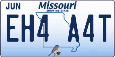 MO license plate EH4A4T