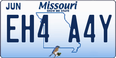 MO license plate EH4A4Y