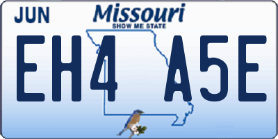 MO license plate EH4A5E