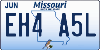 MO license plate EH4A5L