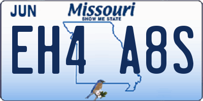MO license plate EH4A8S