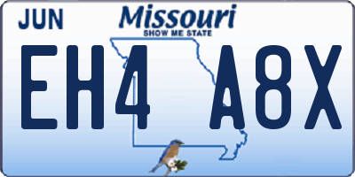 MO license plate EH4A8X