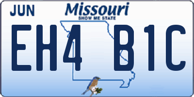 MO license plate EH4B1C