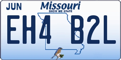 MO license plate EH4B2L