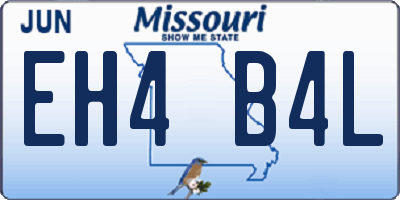 MO license plate EH4B4L