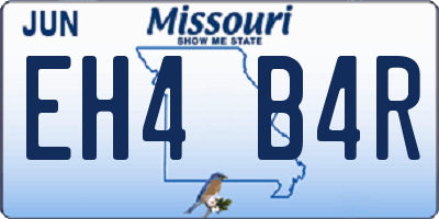 MO license plate EH4B4R