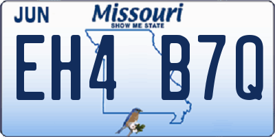 MO license plate EH4B7Q