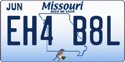 MO license plate EH4B8L
