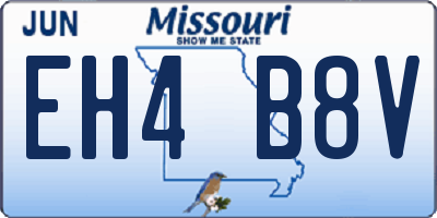 MO license plate EH4B8V