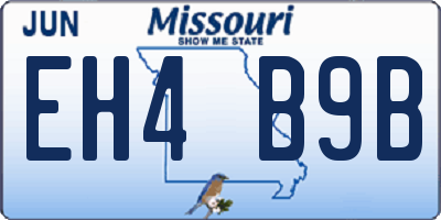 MO license plate EH4B9B