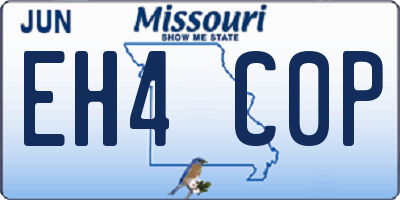 MO license plate EH4C0P