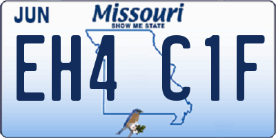 MO license plate EH4C1F