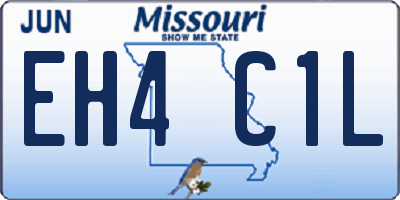 MO license plate EH4C1L