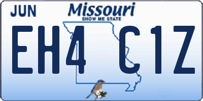 MO license plate EH4C1Z