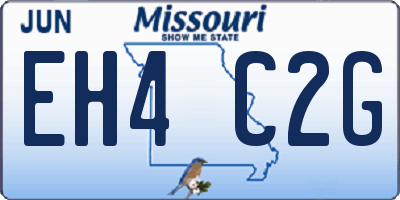 MO license plate EH4C2G