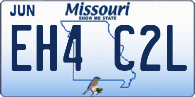 MO license plate EH4C2L