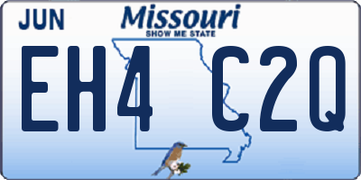 MO license plate EH4C2Q