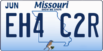 MO license plate EH4C2R