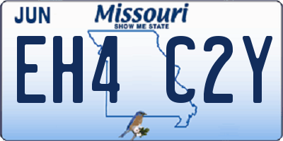 MO license plate EH4C2Y