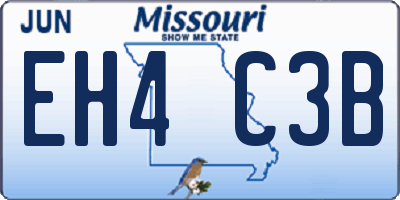 MO license plate EH4C3B
