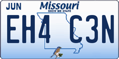 MO license plate EH4C3N
