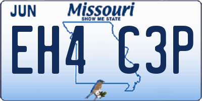 MO license plate EH4C3P